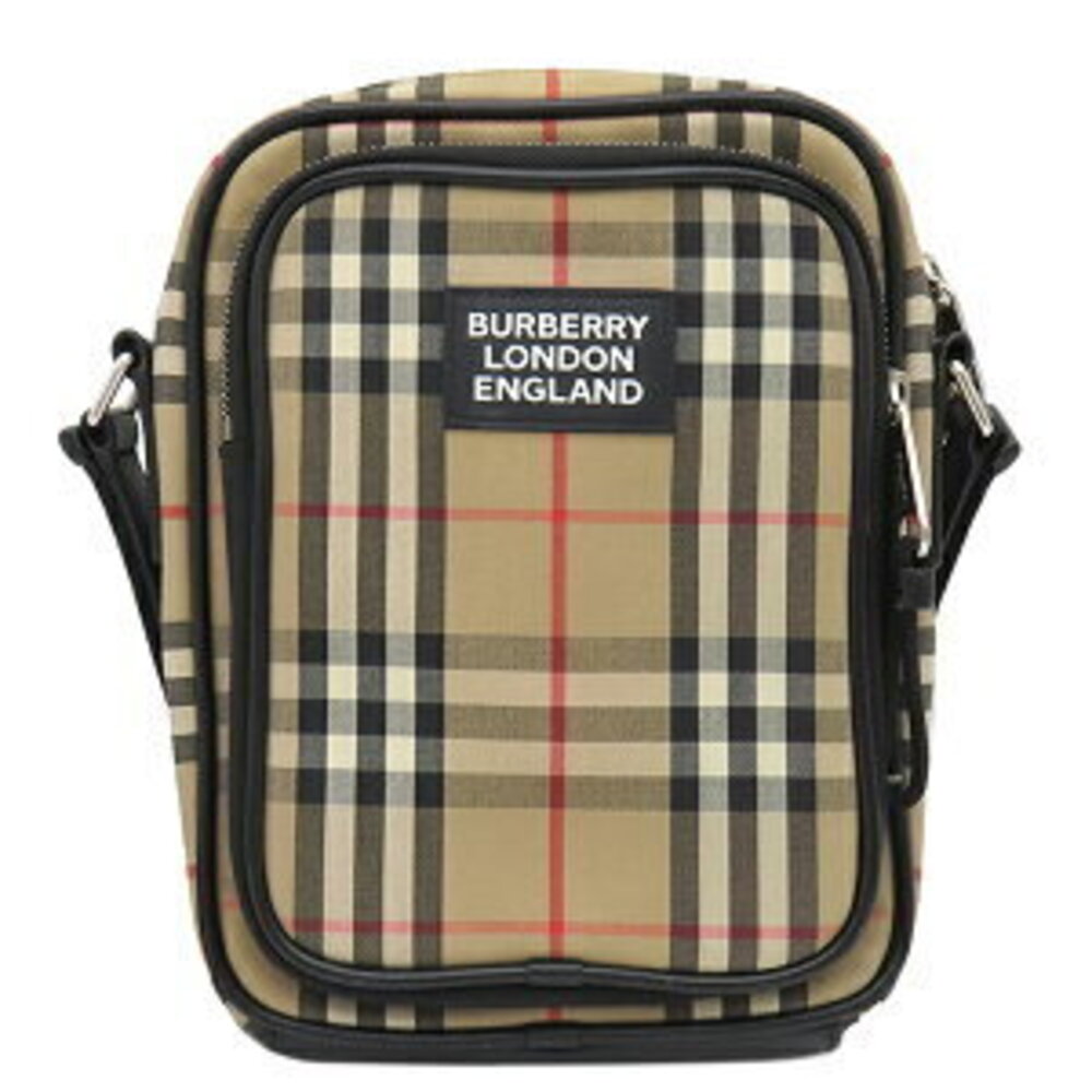 Burberry check crossbody shoulder bag leather archive beige black red